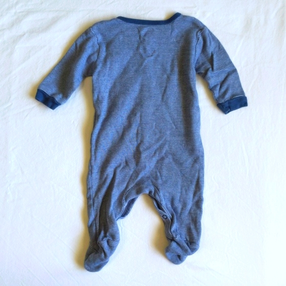 george organic cotton bunny pocket snap footie sleeper pajamas 0-3 months - Picture 5 of 5